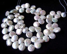 Load image into Gallery viewer, 3 top Drilled Freshwater Coin Briolette Pearls Vibrant White 8320 - PremiumBead Alternate Image 2