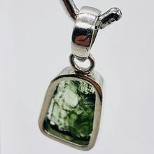Load image into Gallery viewer, Moldavite Sterling Silver Drop | 1 1/8" Long | Green | 1 Pendant |