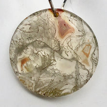 Load image into Gallery viewer, Druzy Red Moss Agate 24mm Disc Pendant Bead 4848Fb - PremiumBead Alternate Image 3