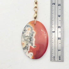 Load image into Gallery viewer, Moss Agate Oval 14K Gold Filled Pendant | 2" Long | Red Green Clear | 1 Pendant|