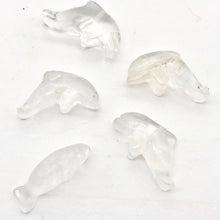 Load image into Gallery viewer, Adorable Quartz Dolphin Figurine Worry-stone | 25x11x8mm | Clear - PremiumBead Alternate Image 5
