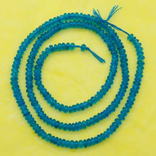 Load image into Gallery viewer, Apatite Roundel 13" Bead Strand | 3 mm | Neon Blue | 190 Beads |