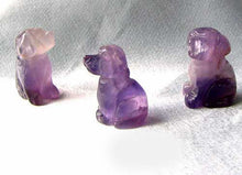Load image into Gallery viewer, Faithful 2 Natural Amethyst Carved Dog Beads | 22x15x15mm | Purple - PremiumBead Alternate Image 2