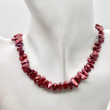 Load image into Gallery viewer, Coppery Warm Raspberry Keishi Pearl Strand 108088