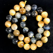 Load image into Gallery viewer, Tigereye 8" Strand Round | 10 mm | Blue/Golden Brown | 19 Beads |