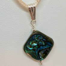 Load image into Gallery viewer, Natural Abalone Diamond Pendant with Sterling Findings 505065A - PremiumBead Alternate Image 2