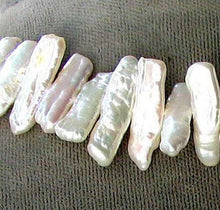 Load image into Gallery viewer, 4 Creamy White Center-Drilled FW Stick Pearls 6849 - PremiumBead Alternate Image 2