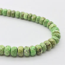 Load image into Gallery viewer, Natural Gaspeite Faceted Roundel Beads | 7x5mm to 7x3mm Green| Roundel | 2 Bds|