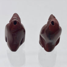 Load image into Gallery viewer, March of The Penguins 2 Carved Brecciated Jasper Beads | 21.5x12.5x11mm | Red - PremiumBead Alternate Image 9