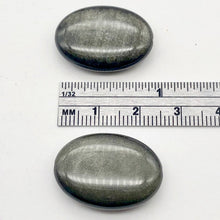 Load image into Gallery viewer, Gold Sheen Obsidian Oval | 25x17x7mm | Golden black | 2 Bead(s) |
