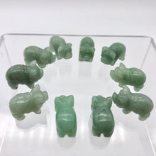 Load image into Gallery viewer, Oink 2 Carved Aventurine Pig Beads | 21x13x9.5mm | Green - PremiumBead Alternate Image 9