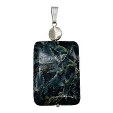 Load image into Gallery viewer, Tsunami Stone Sterling Silver Rectangle | 35x25x7.5mm | Green White | 1 Pendant