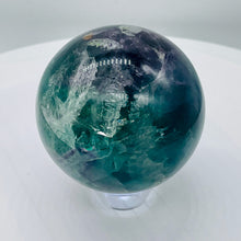 Load image into Gallery viewer, Fluorite Scry Meditation Sphere Round | 2 1/2" | Green/Clear | 1 Sphere |
