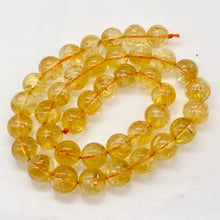 Load image into Gallery viewer, Citrine Round Stone Strand| 10mm | Gold | 37 Bead(s)