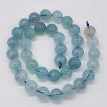 Load image into Gallery viewer, Aquamarine Strand Round | 11 mm | Aqua | 35 Beads |