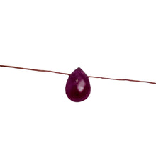 Load image into Gallery viewer, 1 Stunning Natural Red Ruby Faceted Briolette Bead 9667Ad