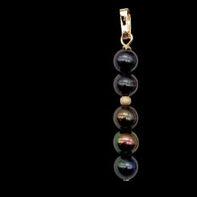 Load image into Gallery viewer, Dramatic Rainbow Red Cocoa Freshwater Pearl Pendant | 1 1/2" Long |