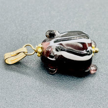 Load image into Gallery viewer, Lampwork Frog 14K Gold Filled Frog | 1" Long | Purple | 1 Pendant |
