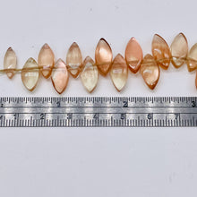 Load image into Gallery viewer, Oregon Sunstone Fancy Marquise Bead Strand | 19x8x4 to 13x5x3 mm | Orange | 60 |