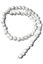 Load image into Gallery viewer, Glitter Laser Cut Sterling Silver Bead 8" Strand (48 Beads) 108595