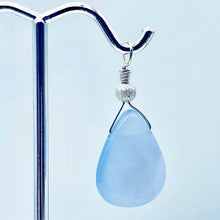 Load image into Gallery viewer, Blue Chalcedony Designer Sterling Silver Pendant | 19x15x5mm | 1 1/4" Long |
