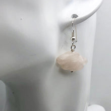 Load image into Gallery viewer, Rose Quartz Bunny Rabbit Sterling Silver Earrings | 1 1/4 inch long |