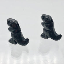 Load image into Gallery viewer, Hand Carved Hematite Tyrannosaurus Rex Figurine | 21x18x8mm | Sil ver - PremiumBead Alternate Image 8