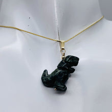 Load image into Gallery viewer, T-Rex Dinosaur Carved Kambaba Jasper 14K Gold Filled Pendant