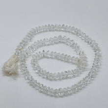 Load image into Gallery viewer, Quartz Polished Roundel Bead 12" Strand | 5x3 to 5x2mm | Clear | 105 Beads |
