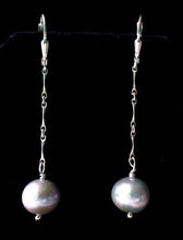 Load image into Gallery viewer, Moonshine Natural Pearl Solid Sterling Silver Earrings 303123B - PremiumBead Alternate Image 2
