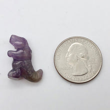 Load image into Gallery viewer, T-Rex Dinosaur 2 Amethyst Tyrannosaurus Rex Beads | 21x18.5x8mm | Purple w/Brown - PremiumBead Alternate Image 4