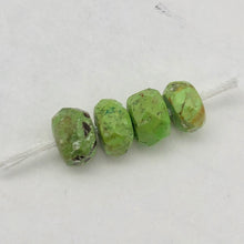 Load image into Gallery viewer, 2 Natural Gaspeite Faceted Roundel Beads 9183