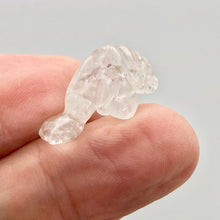 Load image into Gallery viewer, Adorable Quartz Manatee Figurine Worry-stone | 25x13x10mm | Clear - PremiumBead Alternate Image 3