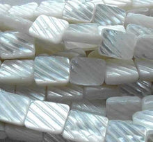 Load image into Gallery viewer, 4 White Mother of Pearl Carved Rectangle Beads 4363 - PremiumBead Alternate Image 2