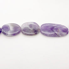 Load image into Gallery viewer, Chevron Amethyst Oval Stone | x42x22x6 to 23x19x6 | Purple White | 13 Bead(s)