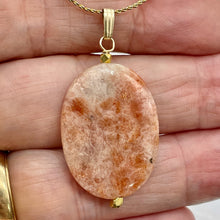 Load image into Gallery viewer, Sunstone 14K Gold Filled Drop/Dangle | 1 1/2" Long | Pink/Red | 1 Pendant |