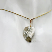 Load image into Gallery viewer, Ocean Jasper Carved Autumn Leaf Bead 14K Gold Filled Pendant | 1 3/4" Long |