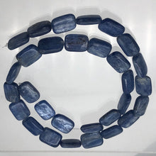 Load image into Gallery viewer, Kyanite Rectangle Chatoyant Bead Half Strand | 14x10x5 | Blue | 15 Beads |