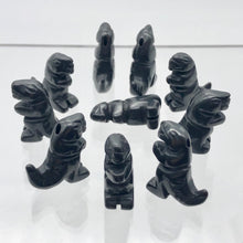 Load image into Gallery viewer, T-Rex Dinosaur 2 Carved Hematite Tyrannosaurus Rex Beads | 21x18x8mm | Graphite - PremiumBead Alternate Image 10