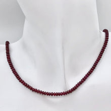 Load image into Gallery viewer, 49.0cts AAA+ Natural Ruby 3.25x2.25mm Smooth Roundel 15 inch Bead Strand - PremiumBead Alternate Image 2