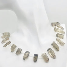 Load image into Gallery viewer, Semi-Precious Smokey Quartz, Crystal Briolette, 20x10x8-35x11x10mm, 16" strand - PremiumBead Primary Image 1