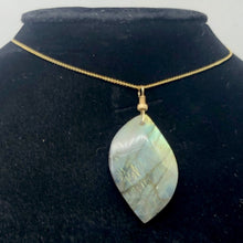 Load image into Gallery viewer, Labradorite 14K Gold Filled Drop Pendant | 1 3/8" Long | Blue Green |