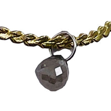 Load image into Gallery viewer, Diamond w/Loop .27 cts Teardrop | 3x3 mm. | Green | 1 Pendant |