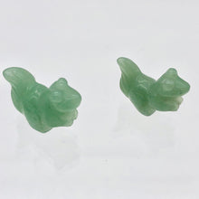 Load image into Gallery viewer, Nuts 2 Hand Carved Animal Aventurine Squirrel Beads | 21.5x15.5x9mm | Green - PremiumBead Alternate Image 7