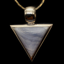 Load image into Gallery viewer, Semi Precious Stone Jewelry Blue Lace Agate Pendant Necklace in Sterling Silver - PremiumBead Alternate Image 2