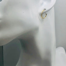 Load image into Gallery viewer, 14k Solid Gold Endless Hoop Earrings | 14mm | Gold | 1 Pair Earrings |