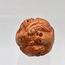 Load image into Gallery viewer, Carved & Signed Tiger Sphere Boxwood Netsuke - PremiumBead Alternate Image 8