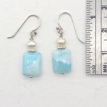 Load image into Gallery viewer, Hemimorphite Pearl Sterling Silver Bead Drop/Dangle Earrings | 1 " Long | Blue |