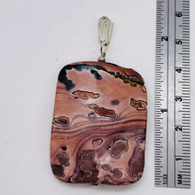 Load image into Gallery viewer, Apache Jasper Sterling Silver Rectangle Pendant | 2" Long | Red Pink | 1 Pendant
