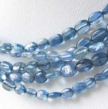 Load image into Gallery viewer, 4 Beads of Rare Amazing Blue Kyanite Flat Oval Beads 4874 - PremiumBead Primary Image 1
